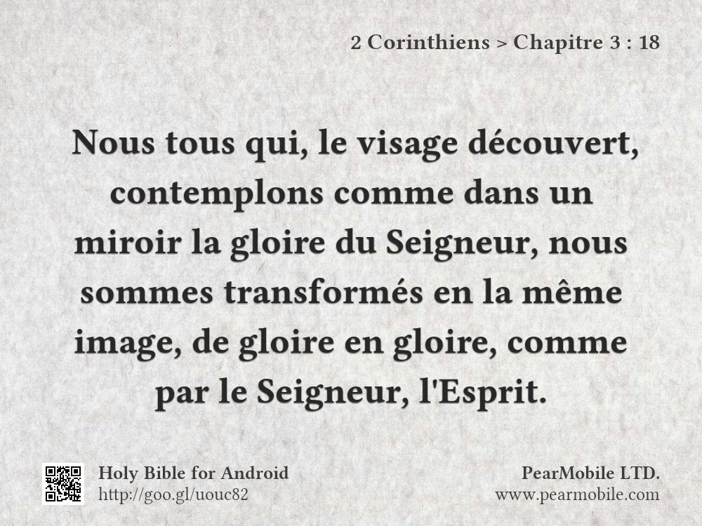 2 Corinthiens, Chapitre 3:18